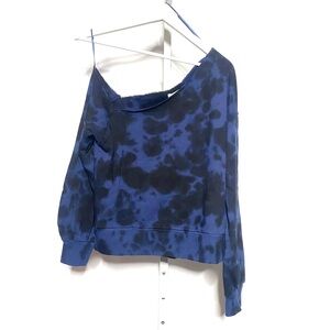 525 America Midnight Tide Off-Shoulder Sweatshirt • S